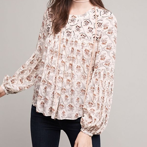 Anthropologie Tops - Anthropologie Floreat Sala Beaded Peasant Top